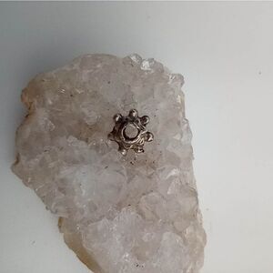 Solid sterling silver‎ spiked star spacer charm